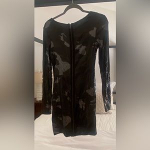 Sequence camouflage dress